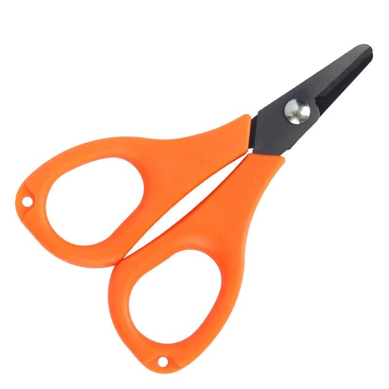 

420 нержавеющая сталь черный титан мини-ножницы для лески с круглой головкой для рыбалки нахлыстом на открытом воздухе аксессуары для рыбалки оранжевый