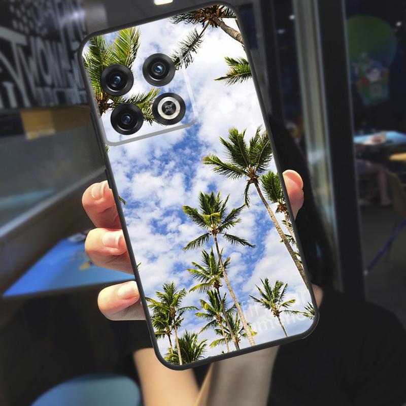 sunset palm trees Funda For OnePlus 12R 13 R 12 11 9 10 Pro 8T 9RT 10T OnePlus Nord 4 CE 2 3 Lite N20 N30 Case