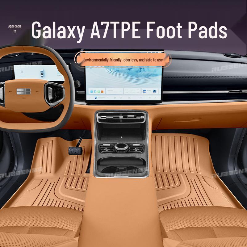 Full-Coverage Car Floor Mats for Geely Galaxy A7 - TPE Carpets & Interior Accessories Autumn Brown: TPE mats