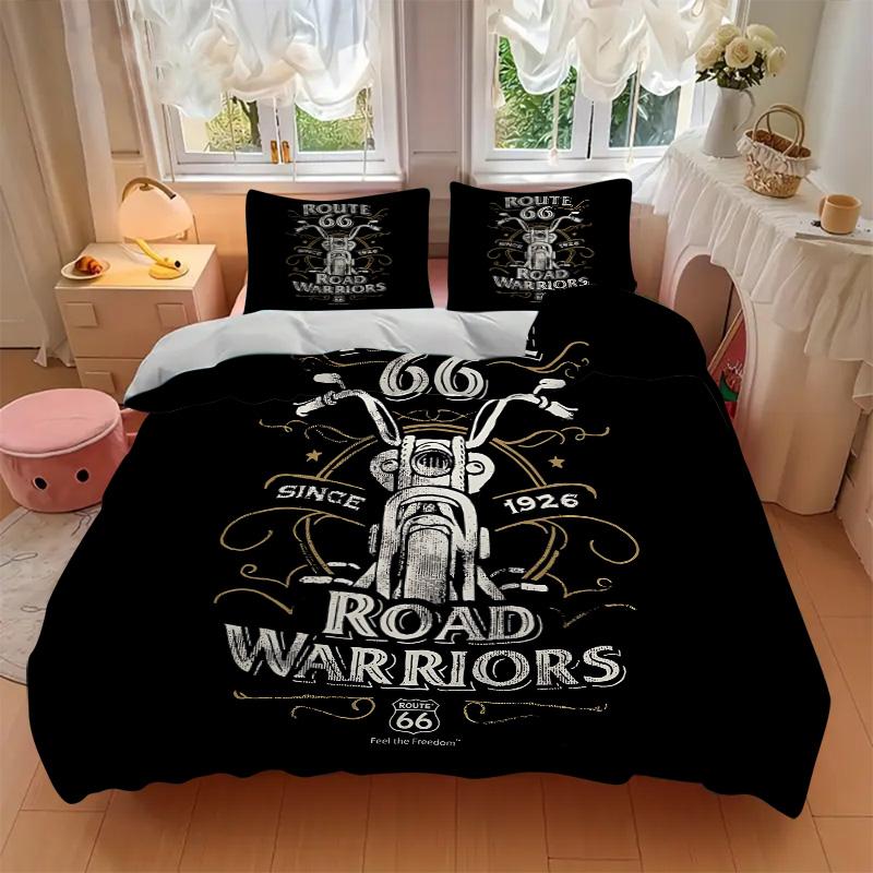 Route Motorcycle Journey Print 3Pcs Bedding Setduvet Cover With 2 Bedropillowcase Home Birthday Gift