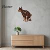 Easy Setup Wall Clock Pooping Dog Clock, Wooden with Swinging Pendulum, Silent Non Ticking Pet Lover for Living Room Home Office, Gift
