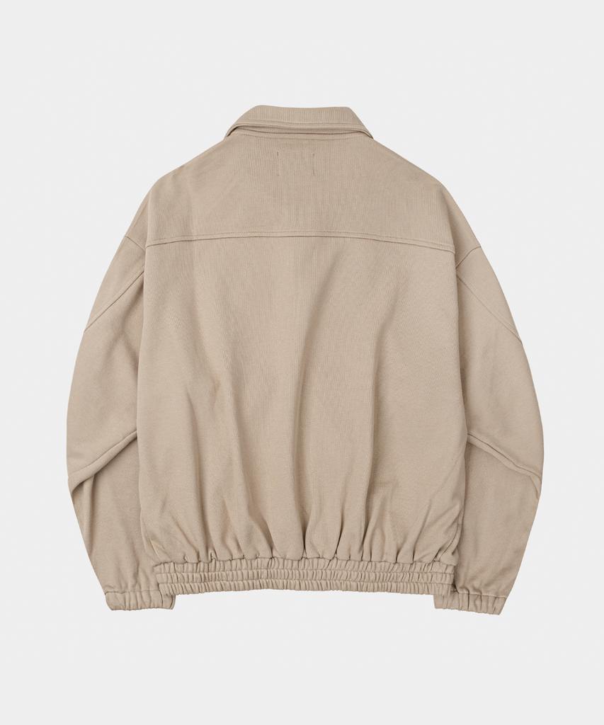 Lettercomo Heavy Cotton Blouson Sweatjacket Beige