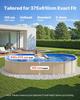Oval Pool Liner, 375 x 610 cm UniBead Swimming Pool Liner for 120 cm Wall Height, Premium Vinyl, Easy Install with Leak-Proof Patches, Designed for