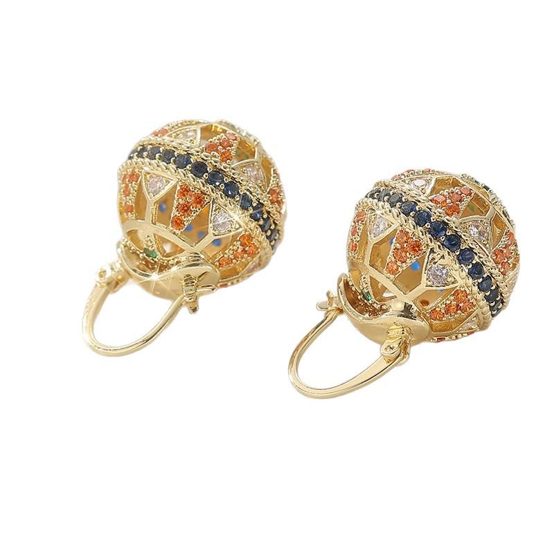 Retro Colorful Court Style Earrings - Light Luxury & Elegant Design