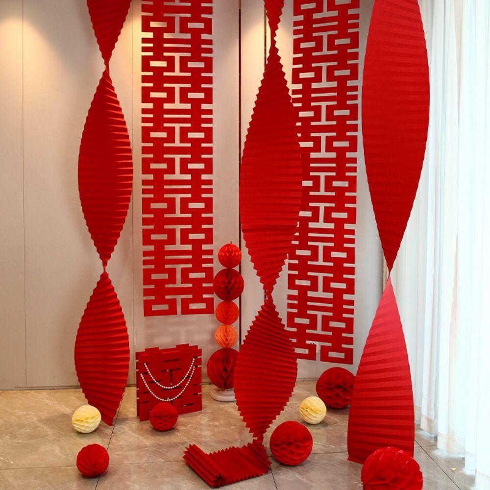 Red Double Happiness Pendant Festive Door Curtain Hanging Decor  Bedroom