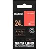 Casio Label Writer Nameland Tape 24mm XR-24ARD Red and White Letters