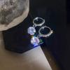 Fashion Sparkle Cubic Zirconia Earrings for Women , Light Simple Hoops , Environmentally Friendly Titanium Alloy Earring