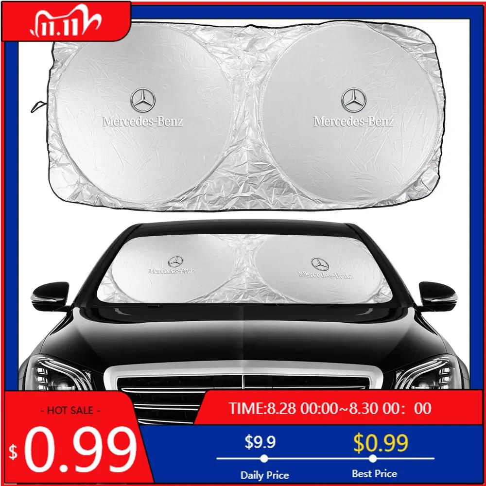 GLC GLB Car Windshield Sun Shade Visor UV Protection Shield For Mercedes Benz AMG W177 W176 X166 X167 C257 C218 X253 C118 C117