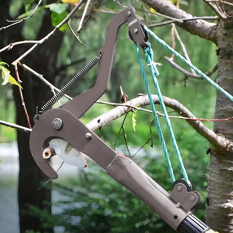 1 Pezzo Cesoia Estensibile ad Alta Quota Forbici per Rami Seghetto Estensibile per Potatura Alberi da Frutto Tagliaerba Strumento per Giardinaggio con Corda