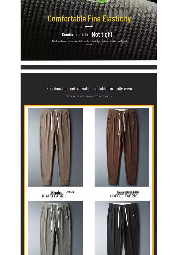 Men's Autumn Trend Corduroy & Velvet Tapered Pants - Versatile, Loose-Fit, Hong Kong Style Casual