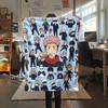 1PC Jujutsu Kaisen Patterned Flannel Blanket Suitable For All Seasons For Home Decor Warmth And Comfort Gifts Holiday Present