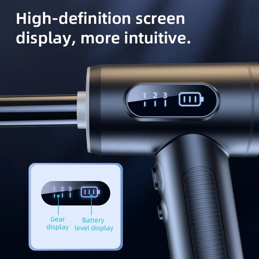 290000Pa Car Vacuum Cleaner Wireless Vacuum Cleaner Adjustable Electric Air Duster with LED Light, Rechargeable Cordless Air Blower