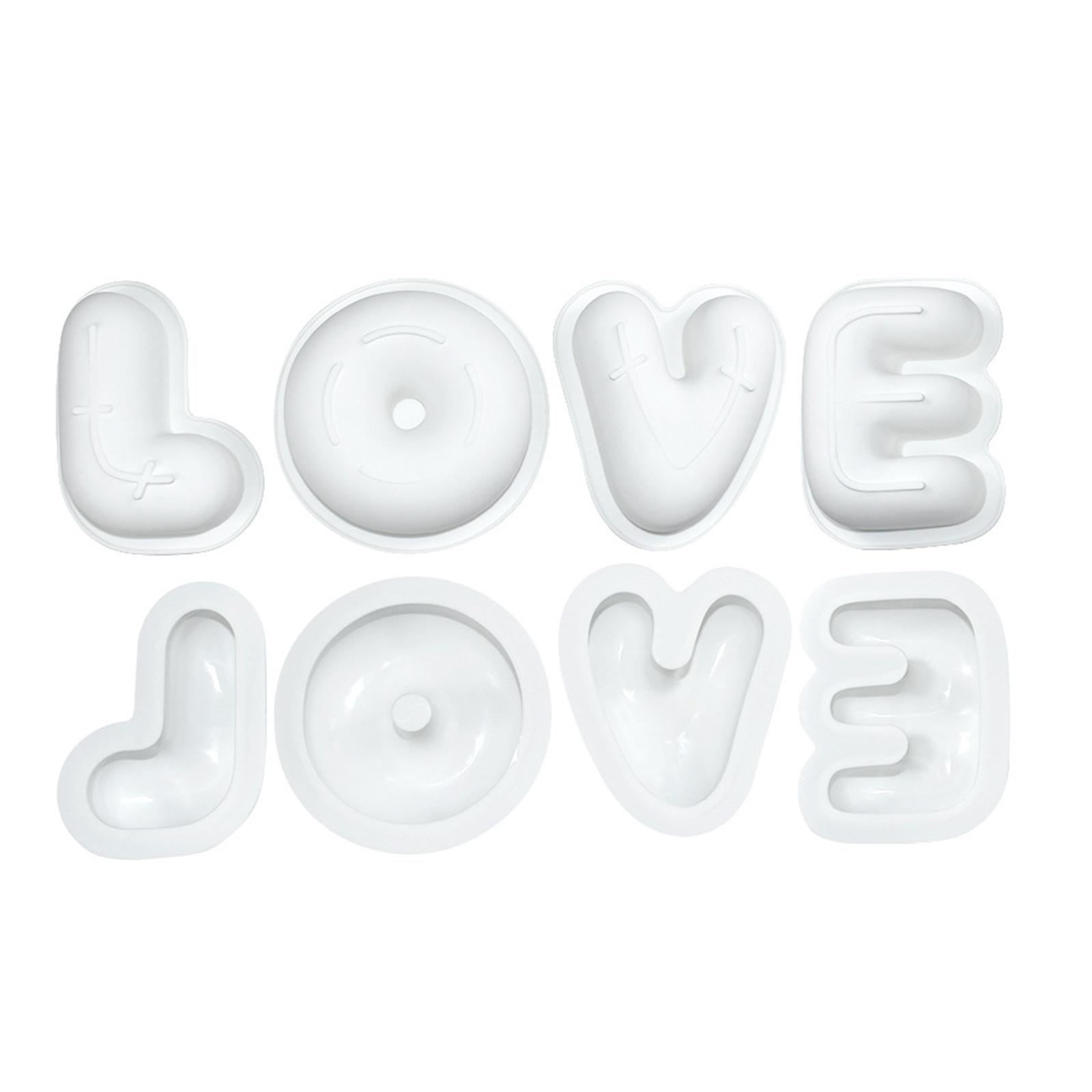 

Силиконовые кольца в форме букв, форма для выпечки муссового торта на День святого Валентина, идеально подходят для изготовления шоколада и конфет B