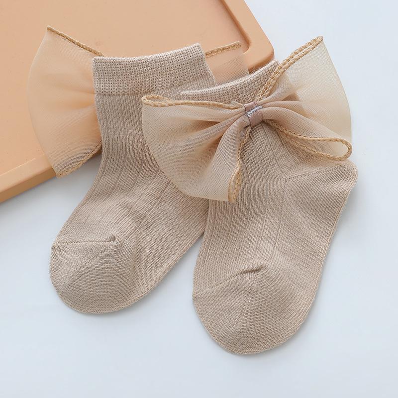 Home Baby Princess Socks Korean Edition Trendy Girls' Socks Children's Lace Socks Bow Baby Cotton Socks For Girls