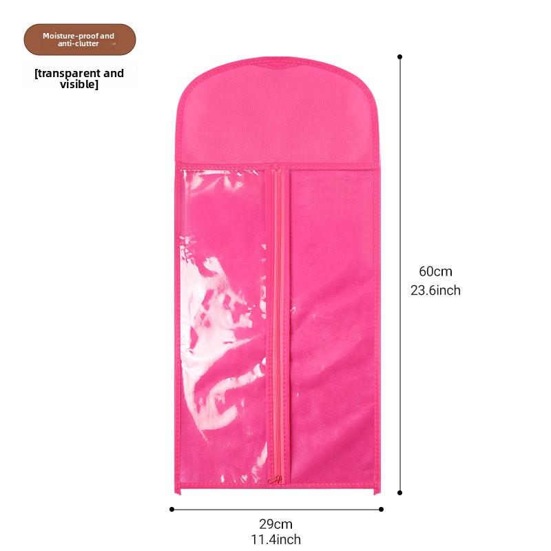 Non-woven Wig Storage Dust Bag, Transparent Pvc Wig Hanging Display Storage Rack