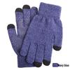 "Warm Knitted Touchscreen Gloves for Couples: Thick Non-Slip Wool, Men’s & Women’s Winter Design."