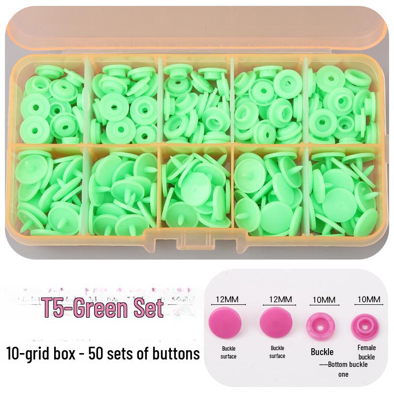 Colorful T5 Plastic Baby Snaps with Tool Support for One-Piece Drop Shipping