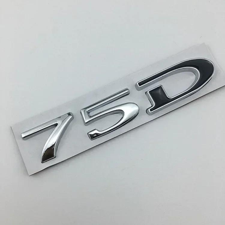 

For Tesla MODEL 3 S X Y 75D 85D 90D 100D Rear Boot Trunk Tailgate Emblem Badge Sticker 3D Metal Car Styling Accessories