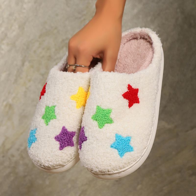 

Мода Мода Пушистые Тапочки Женские Домашние Зимние Повседневные Звездные Дизайнерские Туфли Девочки Комнатные Плюшевые Теплые Шлепанцы Роскошная Элегантная Обувь на Плоской Подошве 44-45 звезда