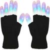 LED Flashing Gloves Finger Light Gloves with Multi Modes Colorful Light Up Warm Gloves