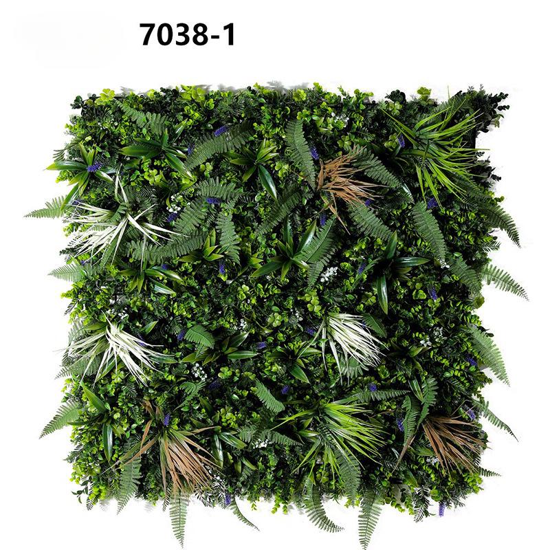 1*1 Meter Simulated Sun Protection Plant Wall Green Plant Background Wall Plastic False Lawn Door Head Outdoor Decorative Flower Wall Lawn