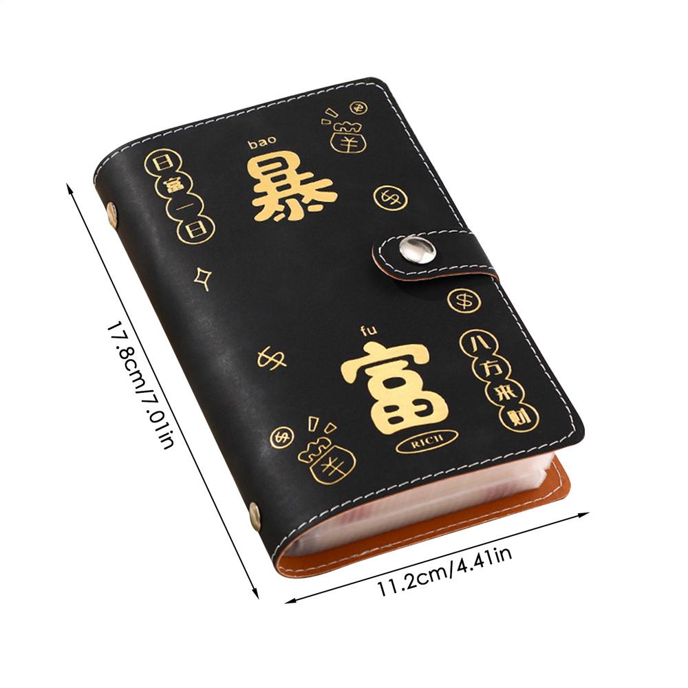 

50 листов Папка для экономии денег Большая вместимость Планировщик экономии денег 2025 Множество отделений Сумка для хранения наличных денег Для работы Дома чёрный