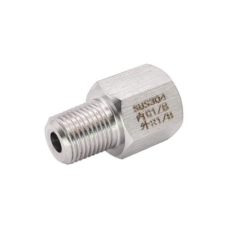 Stainless Steel Female G1/8 BSP To Male R1/8 BSPT Adapter Reducer