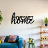 1pc 2D Flat Home Sweet Home Metal Wall Art Black Modern Decorative Plaque Living Room Bedroom Entryway Decor