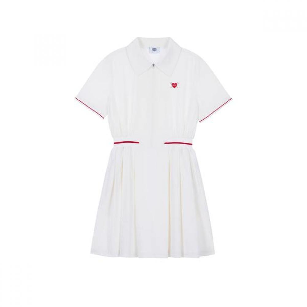 Goxo Woven Short Sleeve Dress Heart Attack S