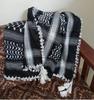 Palestine Keffiyeh Kufiya Scarf (48*48)- Free Palestine Traditional Shemagh with Tassels Arafat Hatta Arab Style Headscarf for Men and Women