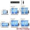 2D Flat Printing 2pcs Curtain Curtains Starry Blue Stripes Digital Printed Polyester Drapes All Season Party & Holiday Decor