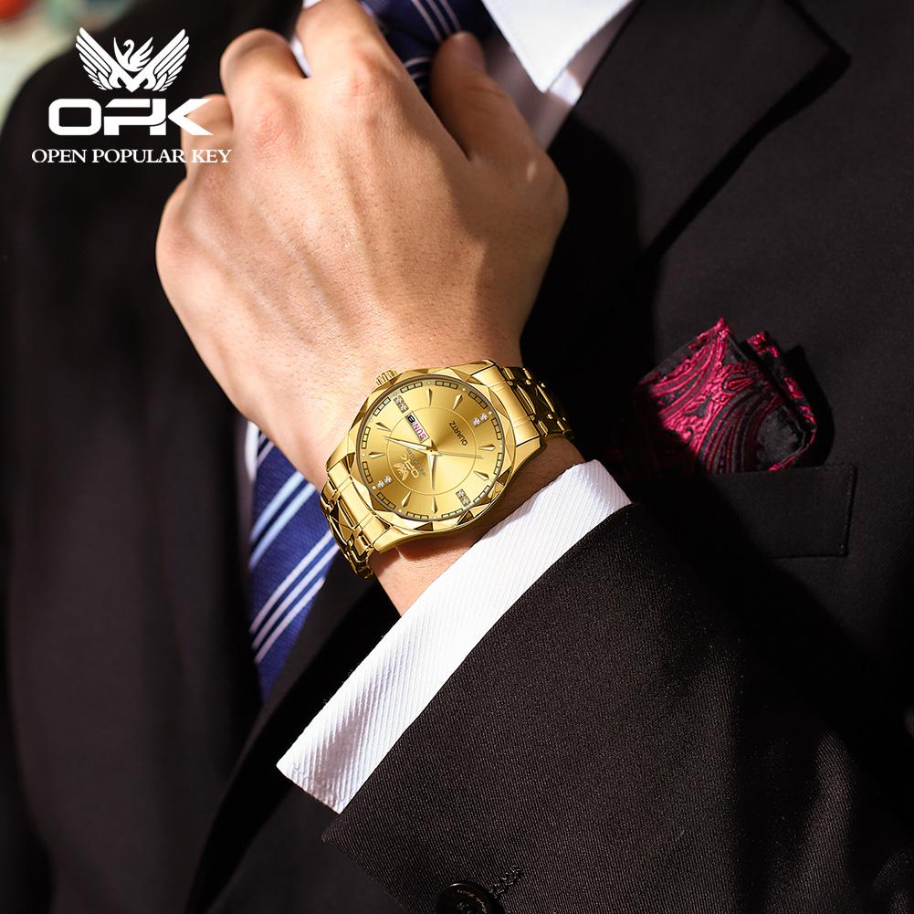 OPK Men's Fashionable Business Waterproof Watch Model 8151 Durable Timepiece for Casual And Formal Occasions