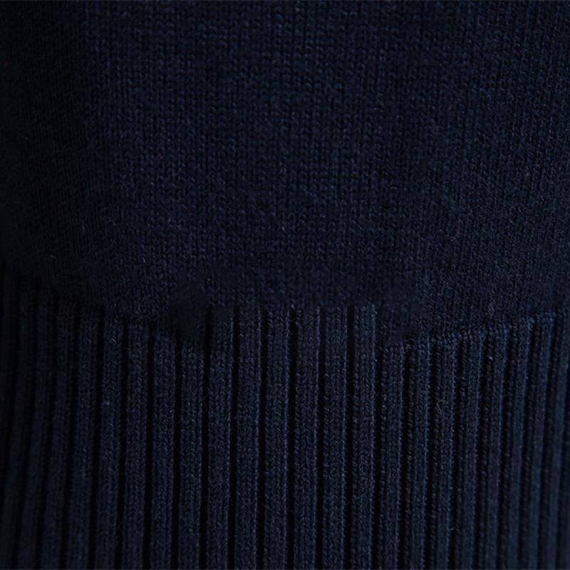 Gant Høst og Vinter Broderi Ny Herre Halv Glidelås Herre Genser Pullover Stripet Lappeteppe Genser