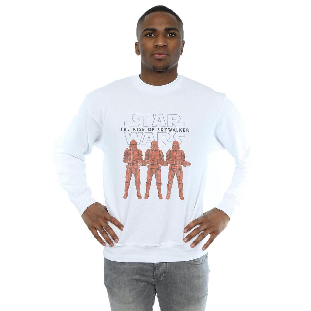 Star Wars Mens The Rise Of Skywalker Stormtrooper Colour Line Up Sweatshirt