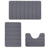 Soft Absorbent Coral Fleece Floor Mat – Solid Color, Wear-Resistant for Home, Bathroom, and Entrance