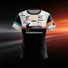 Nuova T-shirt Sportiva Performance Manica Corta con Testo Motivazionale Hammer Bicolore Maglia da Bowling Abbigliamento Casual Streetwear per Fan