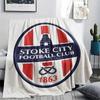 1 ΤΕΜ. Κουβέρτα Φανέλα με Εκτύπωση Stoke City FC, Υψηλής ποιότητας Άνετη για Όλες τις Εποχές, Διακόσμηση Σπιτιού, Ζεστασιά και Άνεση, Ιδανική για Χριστουγεννιάτικα Δώρα182