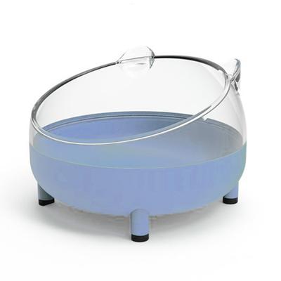 Pet Bowl Prevent Slip 4 Feet Raised Removable Burr Free Cute Cat Puppy Dish for Food Water Blue