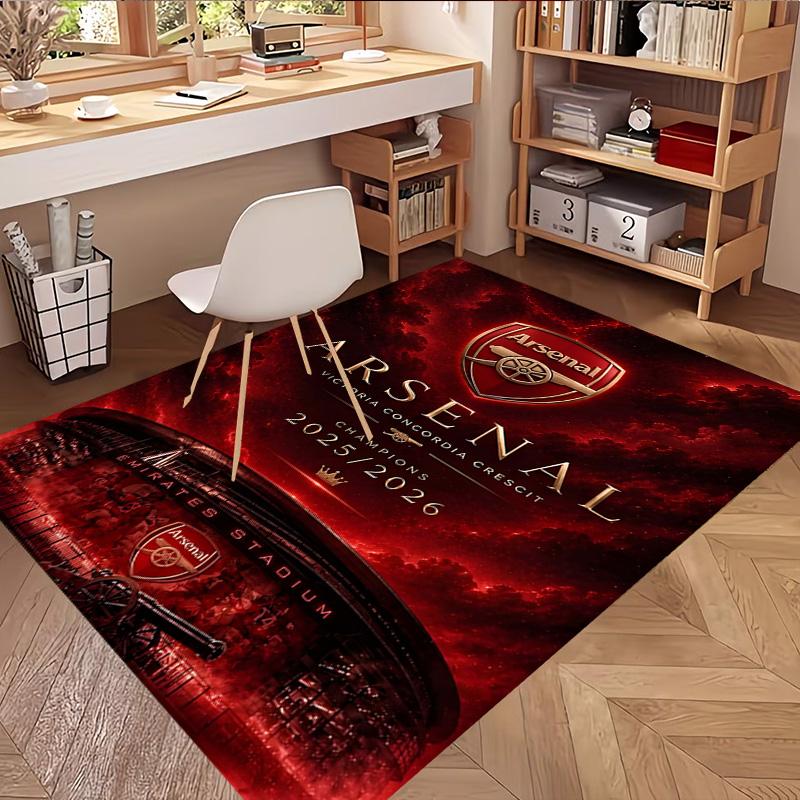 Arsenal F.C Print Rug, Washable Floor Carpet, For Entryway Dorm Laundry Room Office Study, Home Decor Birthday Christmas Gift