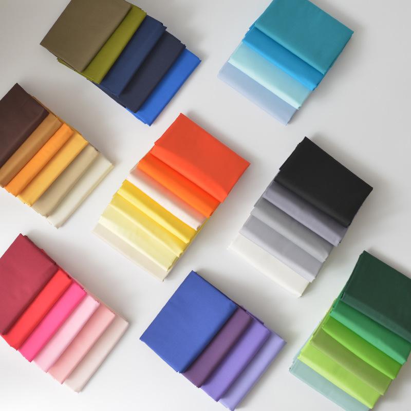 145x50cm Jednobarevná Popelínová Bavlněná Látka DIY Látka na Dětské Oblečení Výroba Povlečení Látka na Prošívanou Deku pro Dívčí Šaty TJ9433