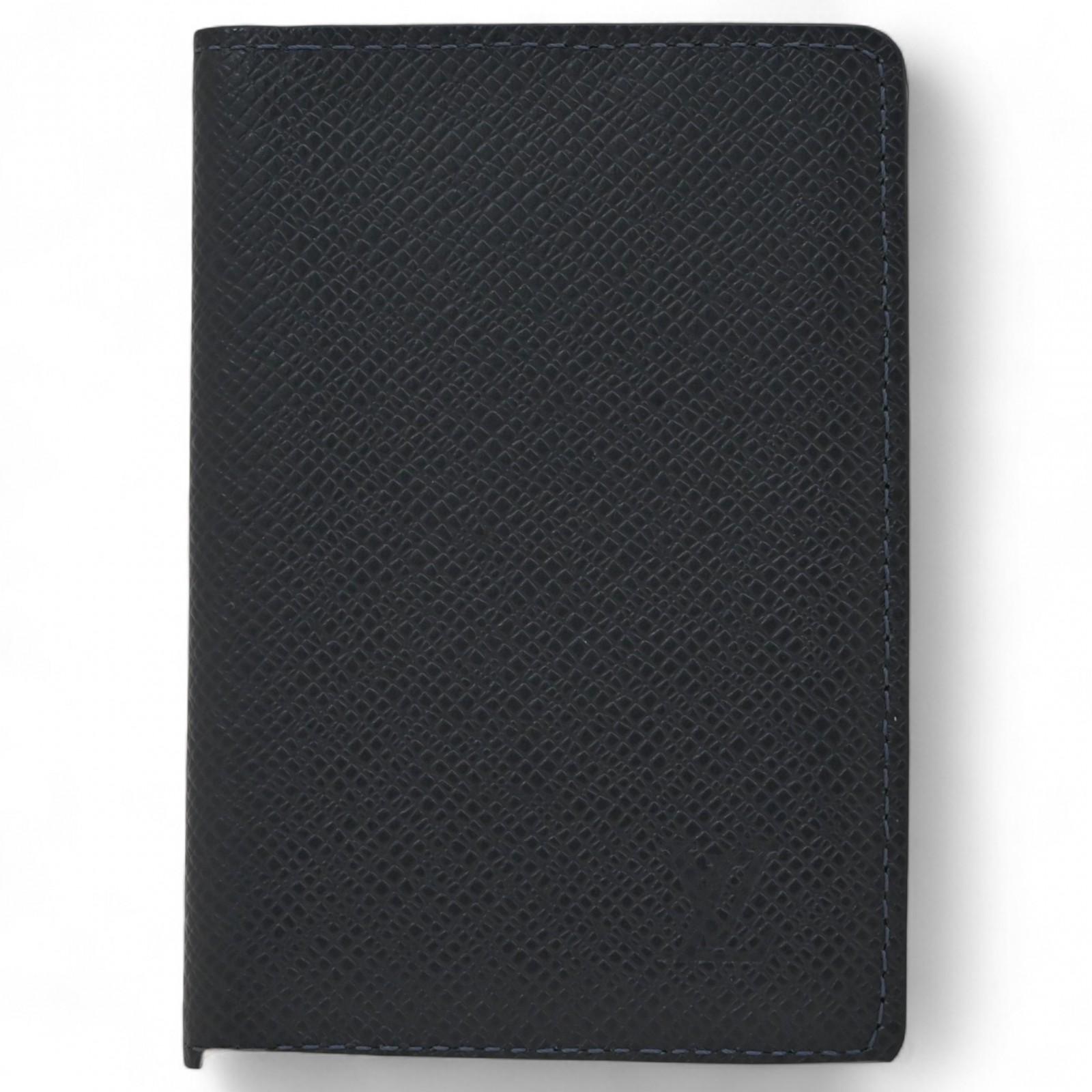 

Auth Louis Vuitton Taiga Organizer de Poche Card Case Navy lv8818cc