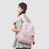 College Style Women's Backpack Large Capacity Student Solid Color School Bag