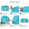 Flocking Inflatable Portable Neck Pillow That Can Be Stored And Self Filled Suitable For Outdoor Travel Business Trips camping