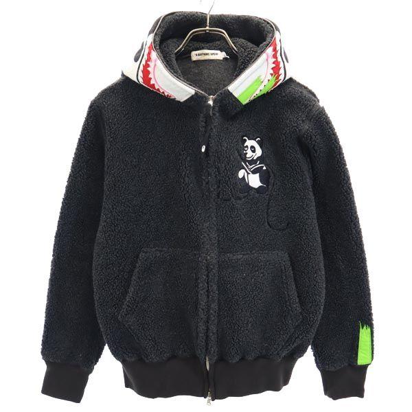 A BATHING APE Boa Panda Zip hoodie S Gray Men's Used