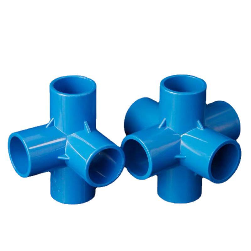 Conectores de Prateleira de PVC: Conexões de Três Vias, Quatro Vias, Cinco Vias, Seis Vias para Tubos Brancos de Abastecimento de Água de 20, 25, 32mm