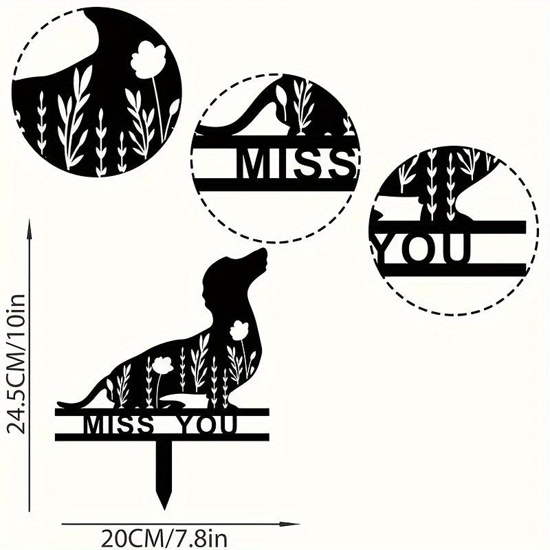 

1 шт. Памятный столб для таксы, указатель на могилу домашнего животного, металлический знак с столбом, подарок для потерянного питомца, памятный столб, украшение двора