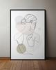 Poster Portrait Pastel Colors In a Black Frame