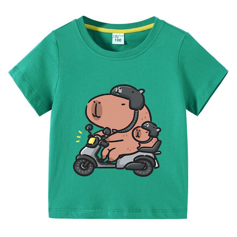 Capybara Kids Tshirt Children animal Tees Cartoons Clothes Kid Girl Boy Cute Capybaras Lovely T Shirt Baby Casual Top Clothes