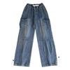 Men's Retro Loose-Fit Japanese Jeans with 3D Pockets and Tapered Legs