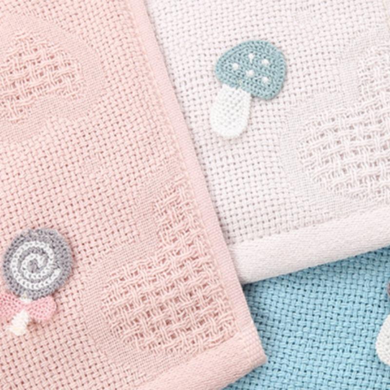 Pure Cotton Absorbent Square Face Wash Towel Korean Style Lovely Breathable Tender Skin-friendly Household Adults All-Purpose